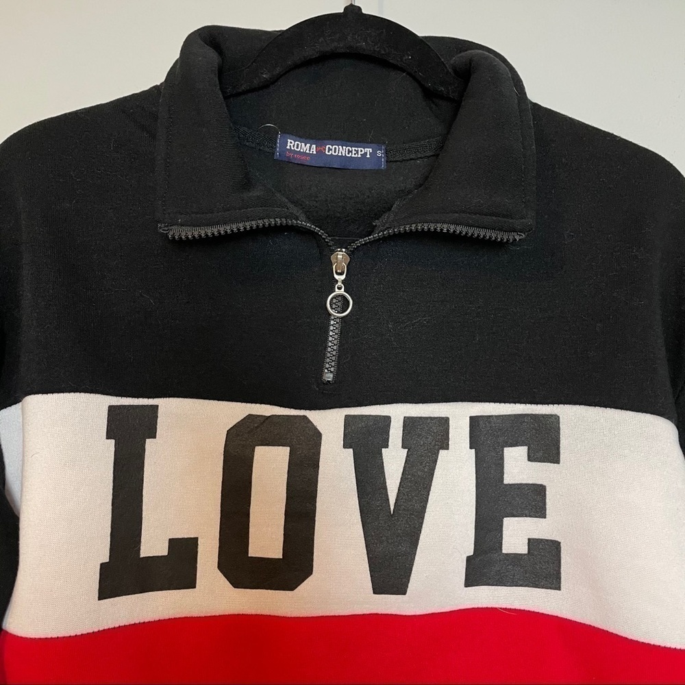 Roma Concept Cropped Long Sleeve “ LOVE” Shirt - Picture 3 of 9